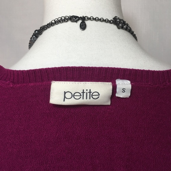 Hot Pink Petite Sz 10 Small Long Sleeve Cardigan - Picture 7 of 8